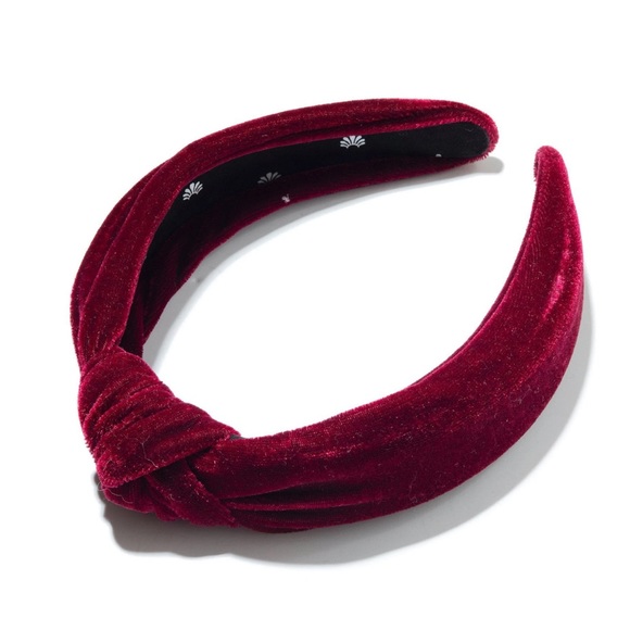 Lele Sadoughi Accessories - Maroon velvet knotted headband